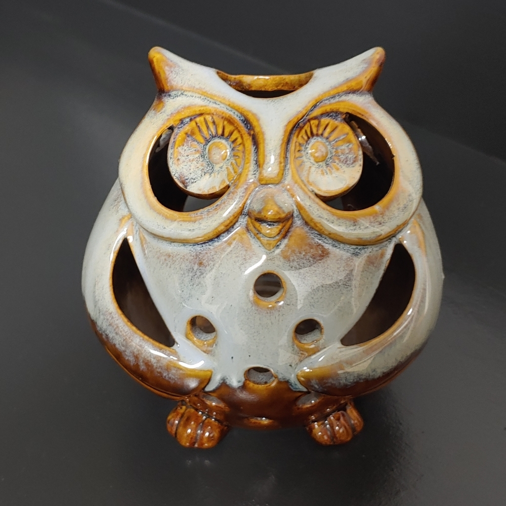 Owl Tea Light Candle Holder